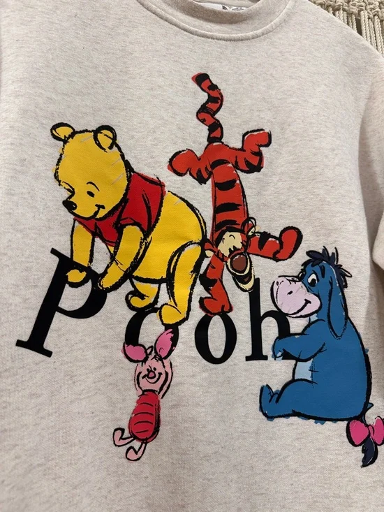 Disney Cream Crewneck Sweatshirt with Winnie the Pooh Characters - Picture 5 of 7